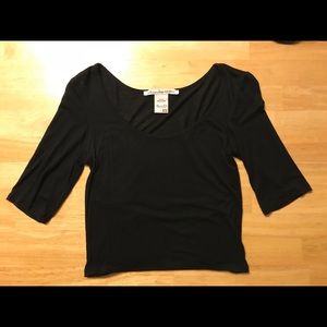 American Rag black crop top